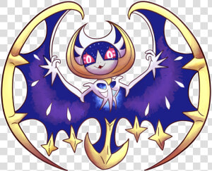 Pokemon Legendary Legendarypokemon Moon Pokemonmoon   Pokemon Lunala Chibi  HD Png Download