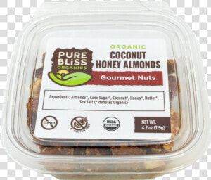 Organic Coconut Honey Almond Gourmet Nuts   Pure Bliss Nut Clamshell  HD Png Download