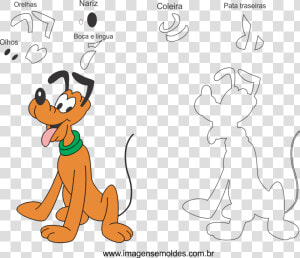 Molde Do Pluto Para Feltro  Eva E Artesanato  HD Png Download