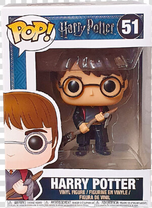 Harry With Firebolt Us Exclusive Pop Vinyl Figure   Funko Pop Harry Potter 51  HD Png Download