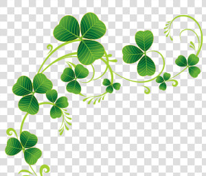 Border Of Shamrocks Clipart   Clip Art Shamrocks  HD Png Download