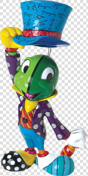 Jiminy Cricket 8” Statue By Romero Britto   Romero Britto Disney Art  HD Png Download