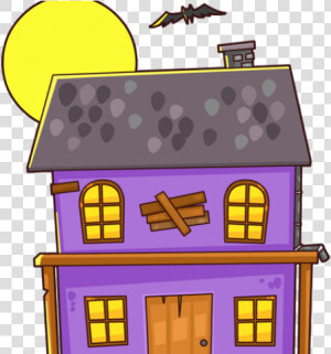 Haunted Houses Clipart   Make Haunted House Cartoon  HD Png Download