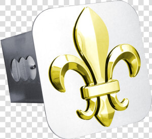 Au Tomotive Gold Fleur De Lis Gold Trailer Hitch Plug   Earrings  HD Png Download