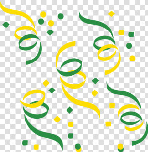 Transparent Confetti Clip Art   Green And Yellow Confetti  HD Png Download