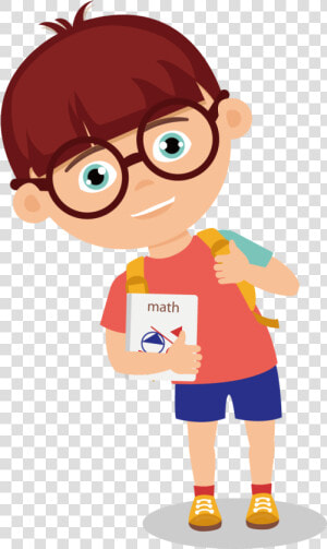 Boy Drawing Clip Art   Transparent Background Cartoon School Boy Png  Png Download