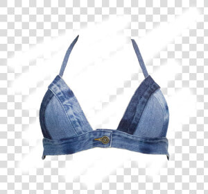 The Denim Bikini Top Class Lazyload Lazyload Fade   Brassiere  HD Png Download