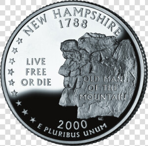 2000 Nh Proof   New Hampshire State Quarter  HD Png Download