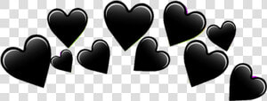  hearts  blackhearts  freetoedit  crown  black  tumblr   Corona De Corazones Png  Transparent Png