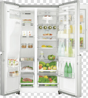 New Lg Gs d665pl 665l Side By Side Refrigerator   داخل یخچال ساید ال جی  HD Png Download