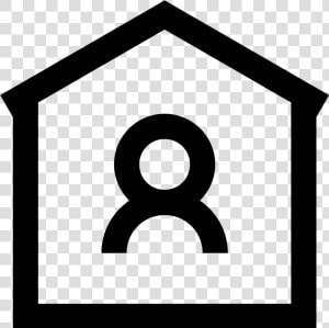 Person At Home Icon Free Png And Vector   Home With Tenant Icon Png Black  Transparent Png