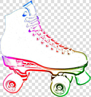 Transparent Roller Skating Clipart   Neon Roller Skate Clip Art  HD Png Download