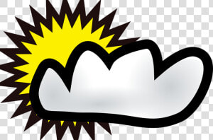 Sol  Nube  Clima  Dibujos Animados  Símbolos  Soleado   Sunny And Cloudy Gif  HD Png Download