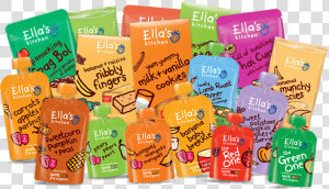 A View Of Some Of The Ella S Kitchen Range   Baby Food Packaging  HD Png Download