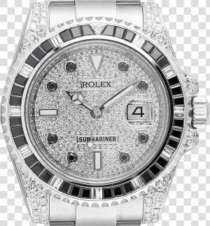 Rolex Submariner Custom Diamond  HD Png Download