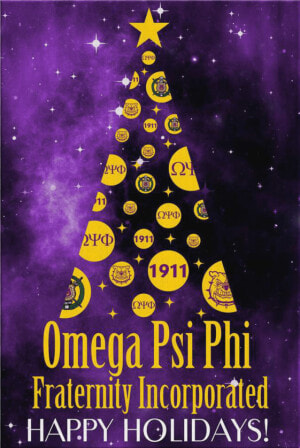 Omega Psi Phi Christmas Wall Canvas   Phi Beta Sigma Christmas  HD Png Download