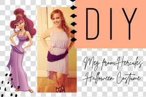 Diy Meg From Hercules Costume   Diy Red Hair Halloween Costume  HD Png Download