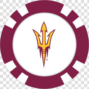 Arizona State Sun Devils Poker Chip Ball Marker  HD Png Download