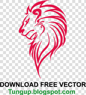 Logo Vector Premium Lion Head Abstract   Lion Pencil Drawing Easy  HD Png Download