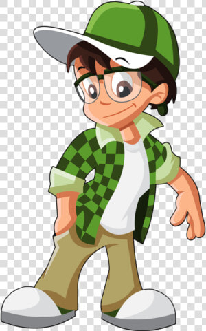 Transparent Manga Tones Png   Boy With Cap Cartoon  Png Download