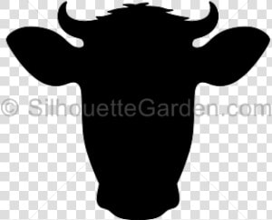 Cow Head Silhouette   Silhouette Cow Head Clipart  HD Png Download