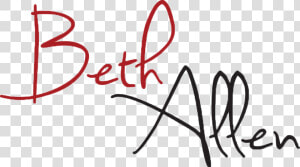 Beth Allen Logo   Calligraphy  HD Png Download