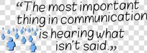 Communication Quotes Png Free Download   Most Important Thing In Communication Is Hearing  Transparent Png