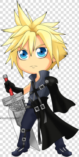 Cloud Strife Hair Png Vector Transparent Library   Final Fantasy Cloud Strife Chibi  Png Download