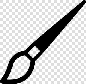 Paintbrush Black And White Png   Black Transparent Paint Brush  Png Download