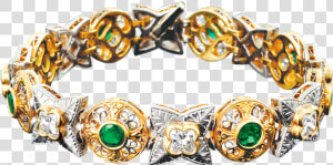 Emerald And Diamond Bracelet By Beaudry   Bracelet  HD Png Download