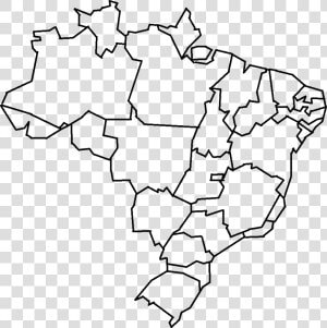 Brazil Map United Globe States Blank Clipart   Brazil States Transparent Map  HD Png Download