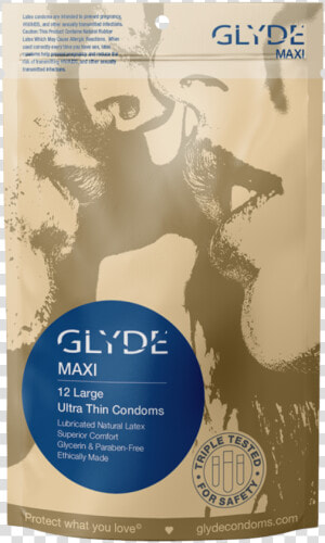 Glyde Maxi Extra Large Xl Vegan Condoms 12 count   5 Glyde America Condoms  HD Png Download