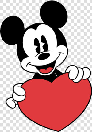 Dibujos De Amor Fáciles Aprende Practica Y Dibuja Fácil   Mickey Mouse With Heart  HD Png Download