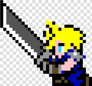 Cloud Strife Pixel Art  HD Png Download