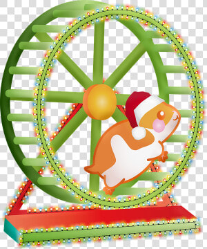 Christmas Animals  Hamster  Hamster Wheel  HD Png Download