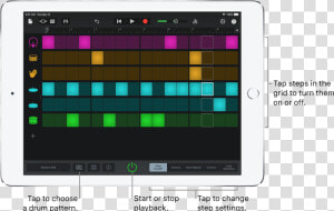 Beat Sequencer Touch Instrument   Rap Beat On Garage Band  HD Png Download