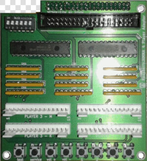 Arpicade Raspberry Pi Jamma Pcb For 4 Player Adapter   Electronic Component  HD Png Download