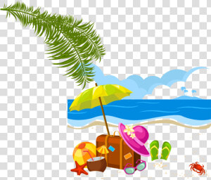 Holiday Summer Vacation Clip Art Vector Beach Transparent   Summer Png  Png Download