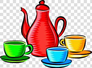 Kettle cup teapot   Coffee Pot And Cups  HD Png Download