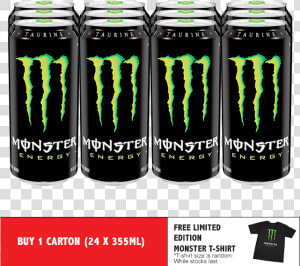 Monster Energy Drink 1 Carton Get 1pcs Of Monster Limited   Monster Energy Drink  HD Png Download