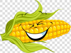 Transparent Corn Husk Clipart   Corn Cartoon  HD Png Download