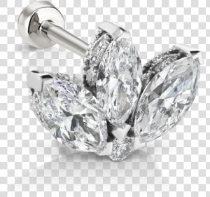 Three Marquise Diamond Earrings  HD Png Download