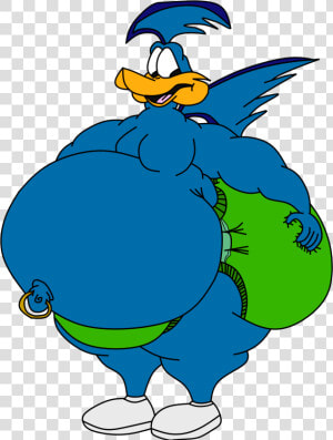 Even Fatter Road Runner   Cartoon Fat Roadrunner  HD Png Download