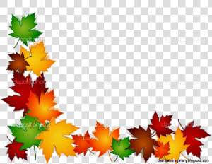 Fall Border Leaves Clip Art Mewarnai X Transparent   Clip Art Autumn Leaves Border  HD Png Download