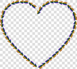 Colorful Direction Heart Clip Arts   Multi Coloured Heart Png  Transparent Png