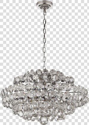 Sanger Small Chandelier In Polished Nickel With Crystal  HD Png Download