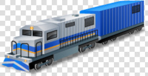 Diesellocomotive Boxcar Free Images   Cargo Train Icon Blue  HD Png Download