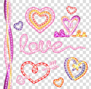  ftestickers  hearts  love  icons  overlay  neon  luminous   Heart  HD Png Download