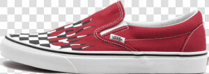 Vans Classic Slip on Checker Flame   Slip on Shoe  HD Png Download