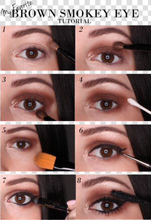 Transparent Eye Makeup Png   Smokey Eye Brown Eye Makeup  Png Download